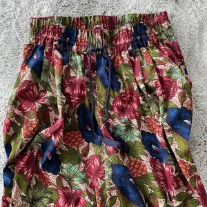 Zara Wide Leg Silk Feel Tropical Pant